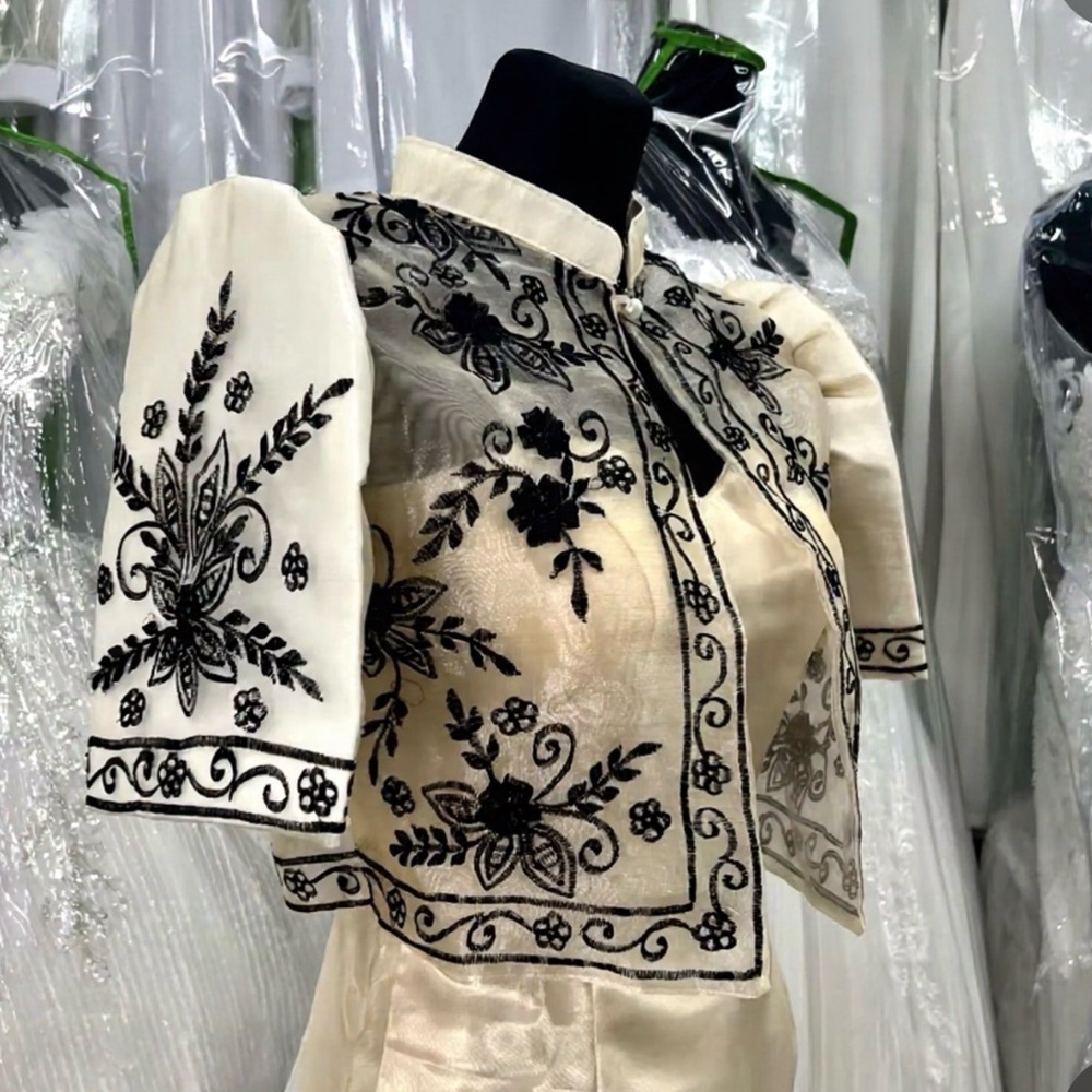 Filipiniana Bolero Lady Barong Traditional National Costume XL Asian size